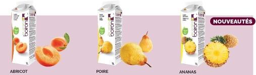 Abricot, poire et ananas : La gamme de purées de fruits ambiantes Les vergers Boiron s’enrichit de 3 nouvelles saveurs incontournables