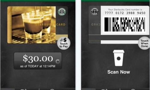 Carte de fidélité Starbucks sur iPhone