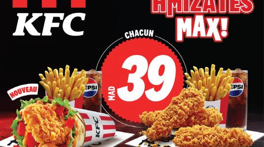 KFC Maroc lance Hmizates Max : quatre menus complets à 39 DH